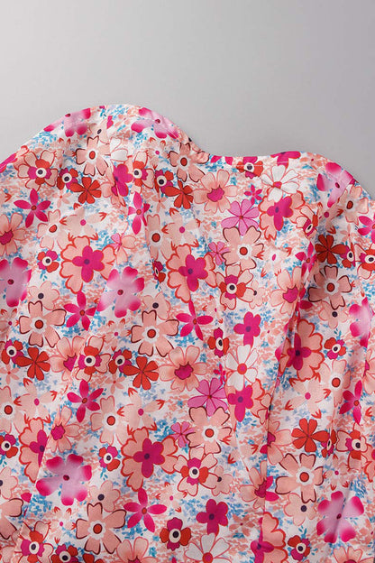 Ladies' Cute Floral Cold Shoulder Blouse