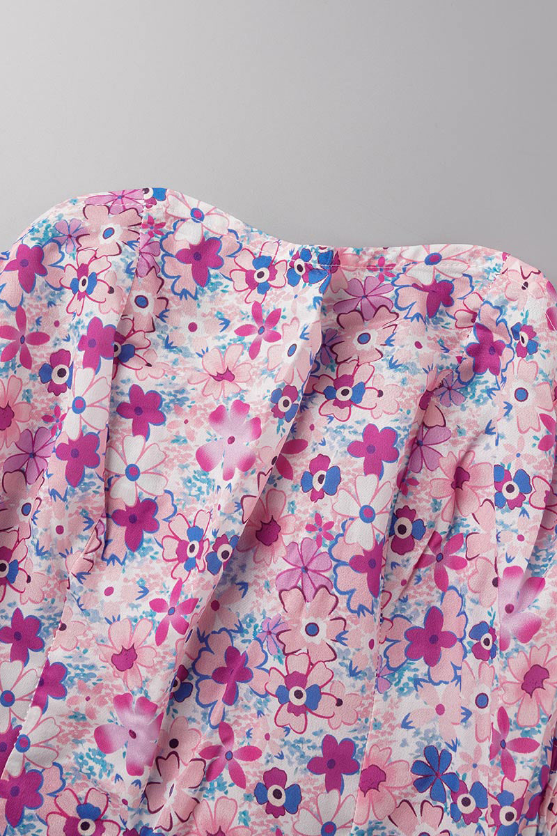 Ladies' Cute Floral Cold Shoulder Blouse