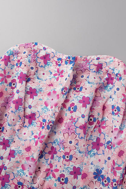 Ladies' Cute Floral Cold Shoulder Blouse