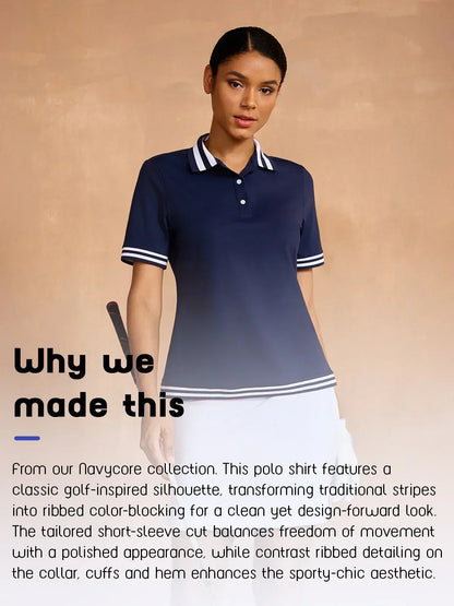 Classic Navy Sun Protective Polo Shirt