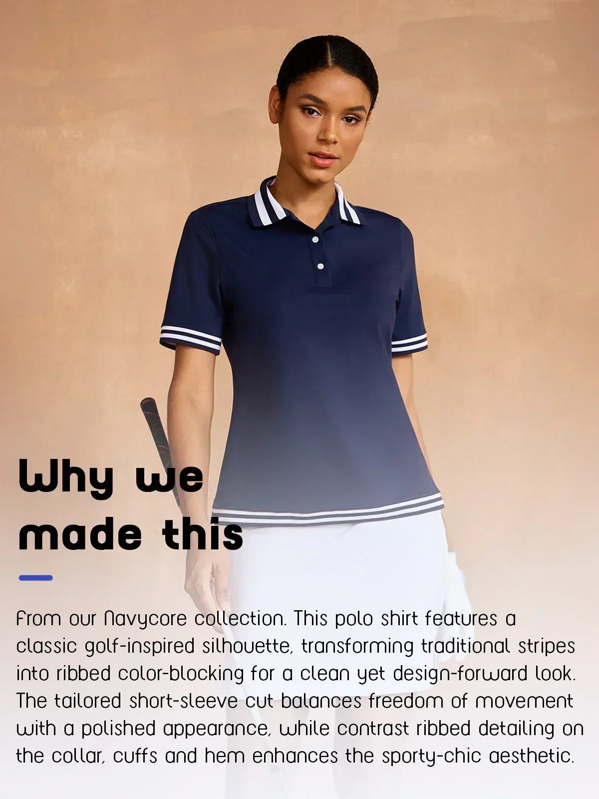 Classic Dark Blue Polo Shirt UPF 50 Protection