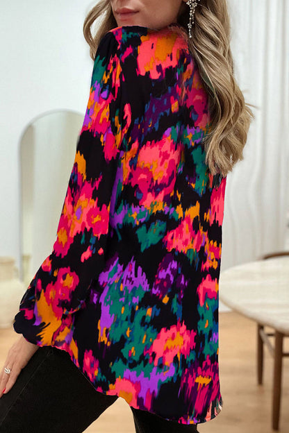 Fashionable Geometric Pattern Blouse Shirt