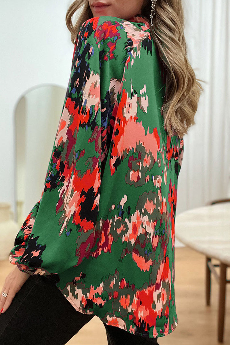 Fashionable Geometric Pattern Blouse Shirt