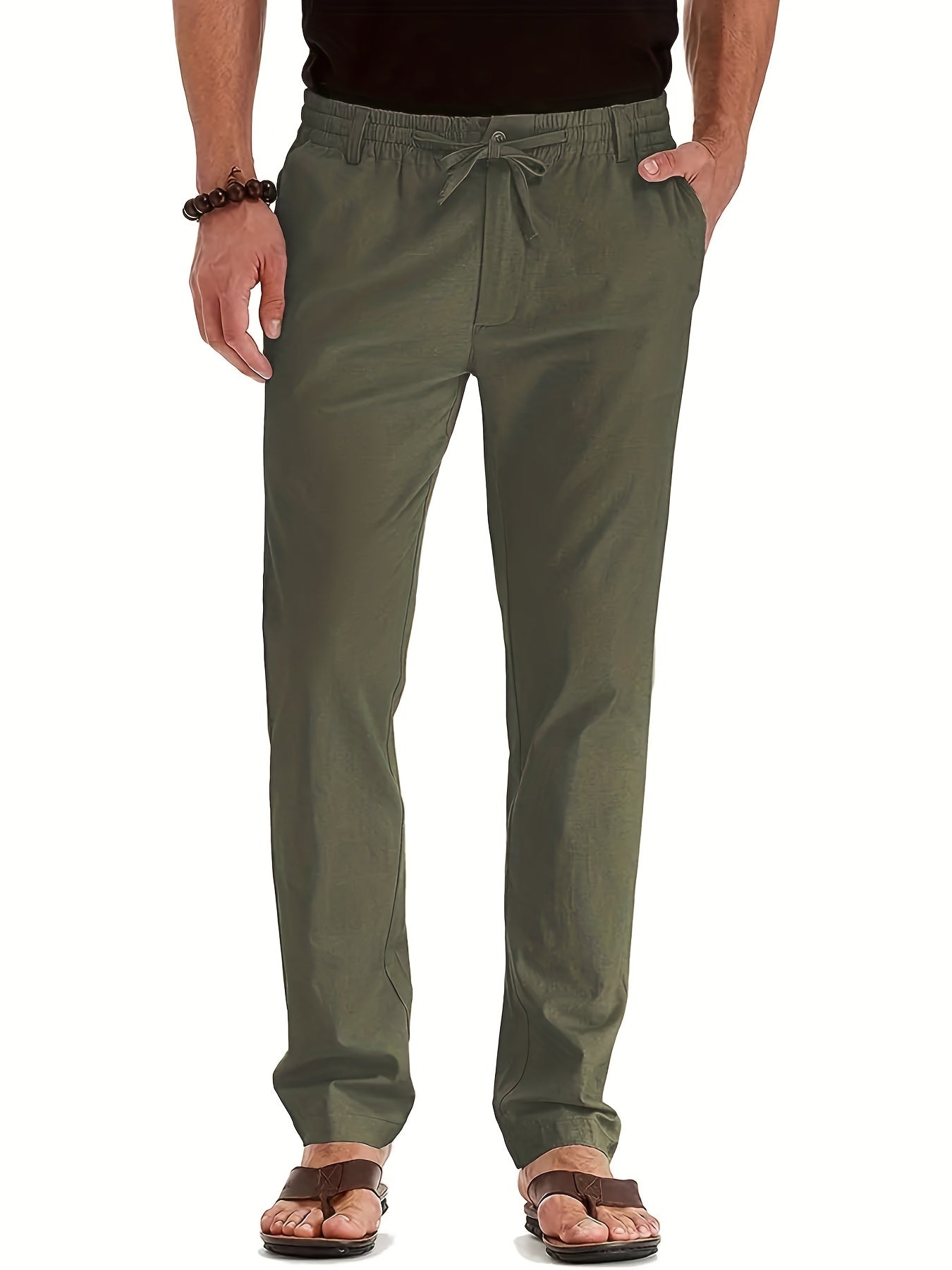 Men's Fitted Elastic Waist Pants - Luxivelle