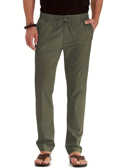 Men's Fitted Elastic Waist Pants - Luxivelle