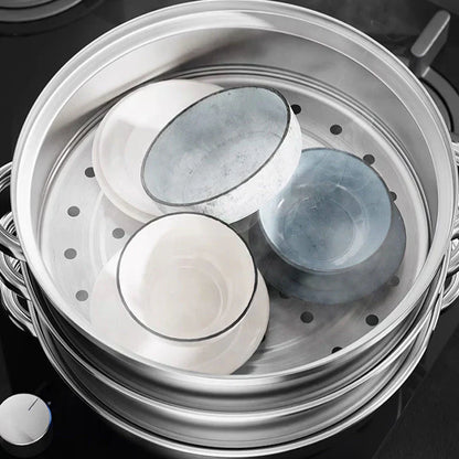 Easy 3 Tier Food Steamer with Glass Lid