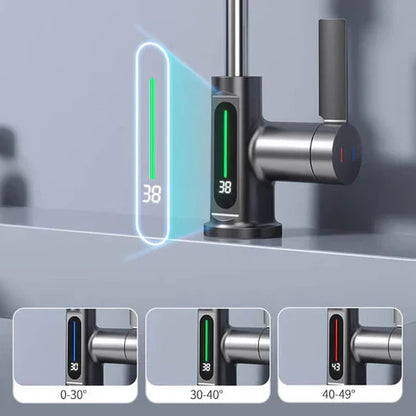 Flexible LED Faucet with 360° Swivel and Spray Nozzle