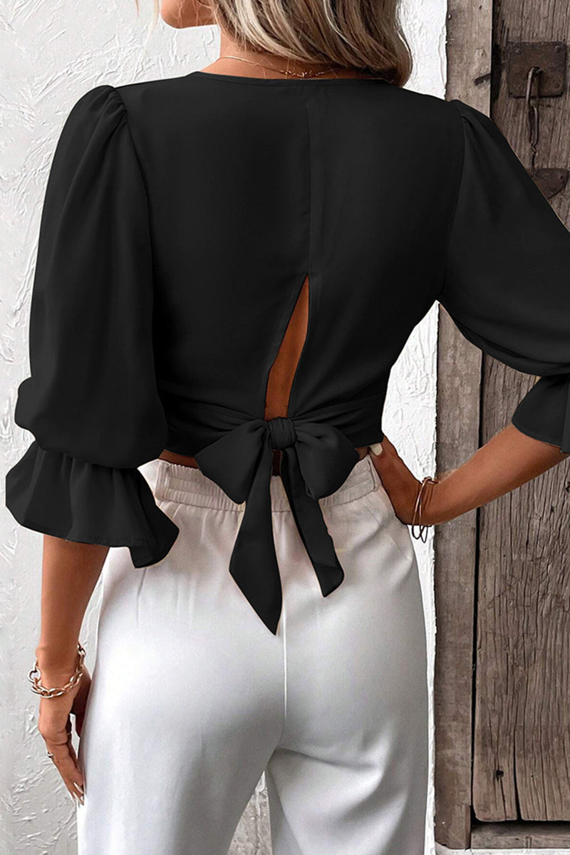 Fashionable Short Sleeve Women's Crop Top