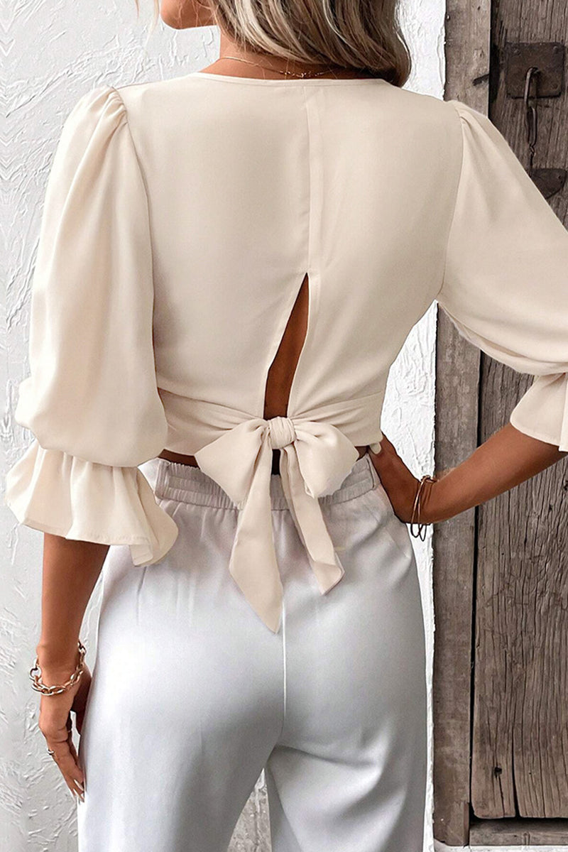 Fashionable Short Sleeve Women's Crop Top