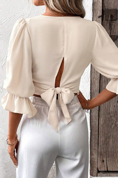 Fashionable Short Sleeve Women's Crop Top
