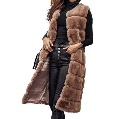 Luxurious Faux Fur Sleeveless Vest for Women