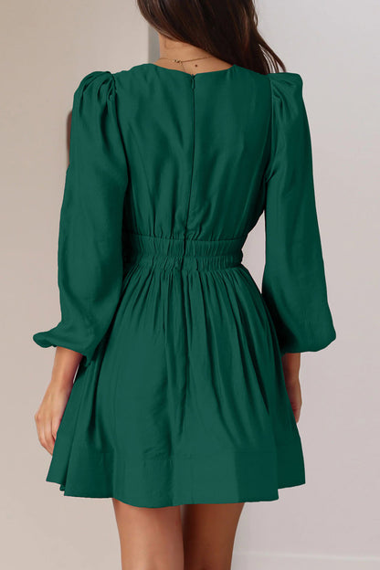 Casual V Neck Short Sleeve Bodycon Dress