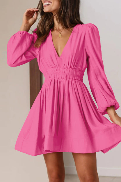 Casual V Neck Short Sleeve Bodycon Dress