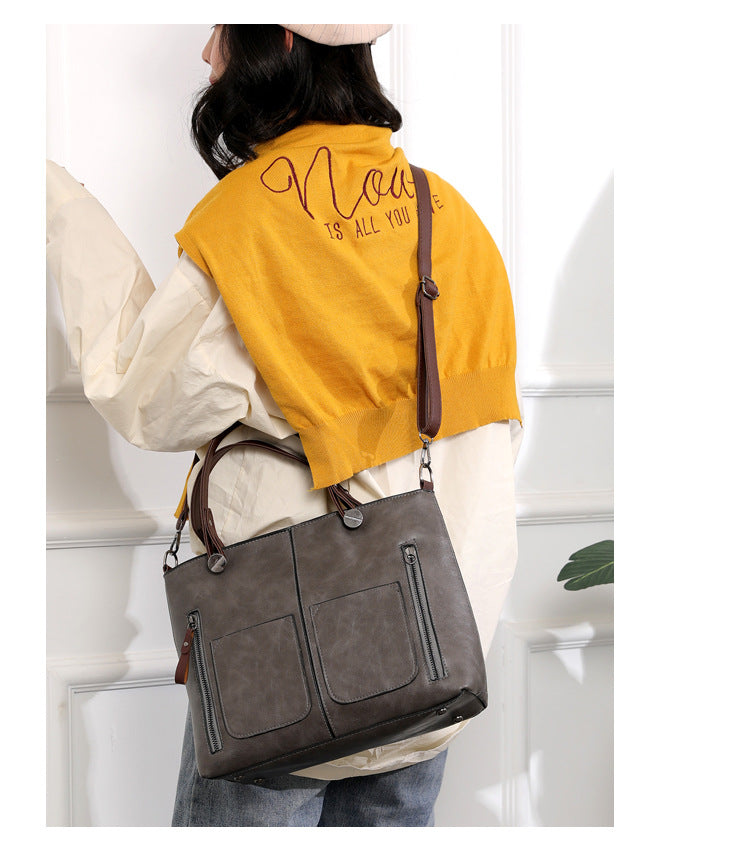 Fashionable Faux Leather Fall Crossbody Bag