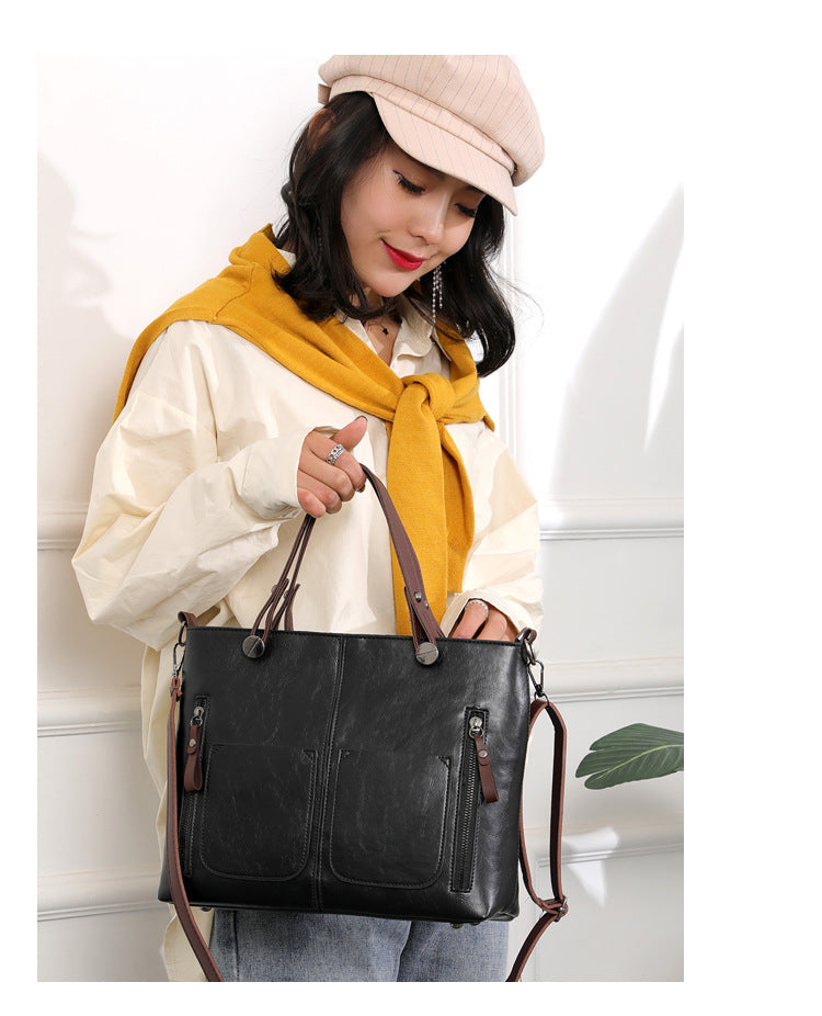Fashionable Faux Leather Fall Crossbody Bag