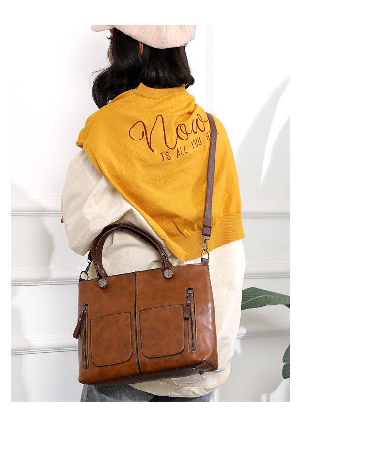 Fashionable Faux Leather Fall Crossbody Bag