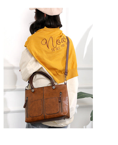 Fashionable Faux Leather Fall Crossbody Bag