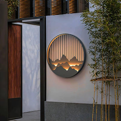 Rustic Outdoor LED Wall Lamp with Nature Design