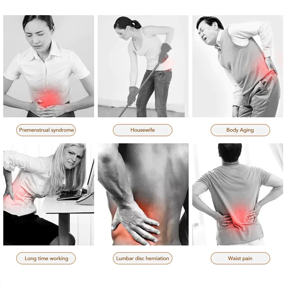 Warm Back Support Massager for Lower Back Relief