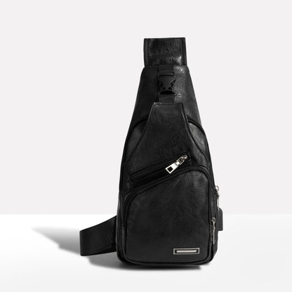 Secure Crossbody Bag for Men with USB Charging Port - Luxivelle