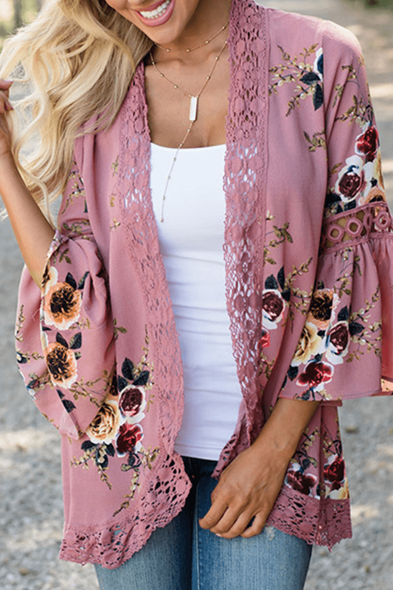 Colorful Quilted Pattern Blouse