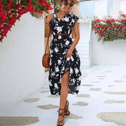 Classic Knee Length Floral Dress