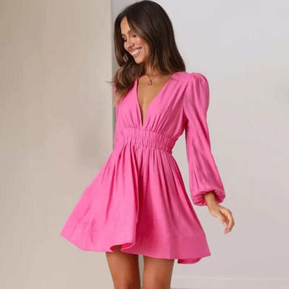 Chic Ruffled Mini Party Dress - Luxivelle