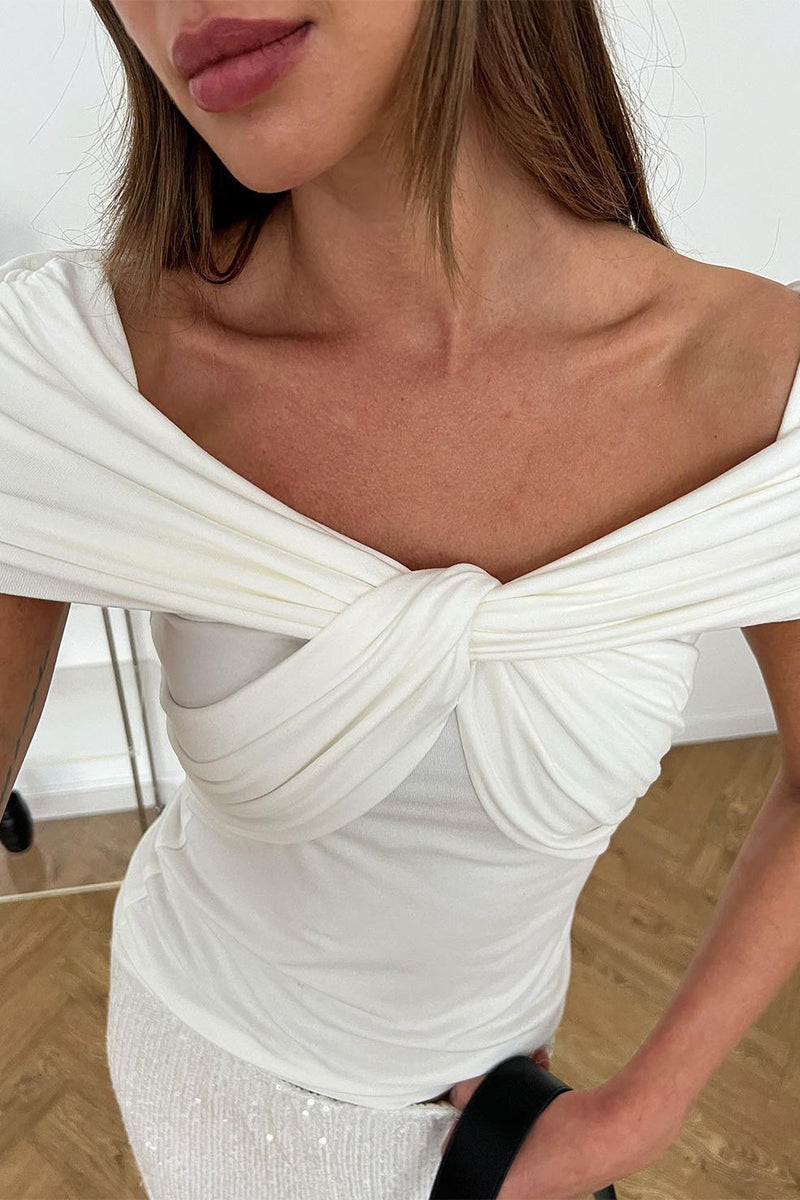 Ladies' Cold Shoulder Asymmetric Blouse
