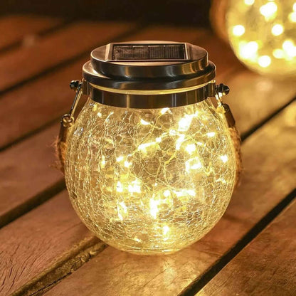 Frosted Glass Solar Powered Outdoor Light - Luxivelle