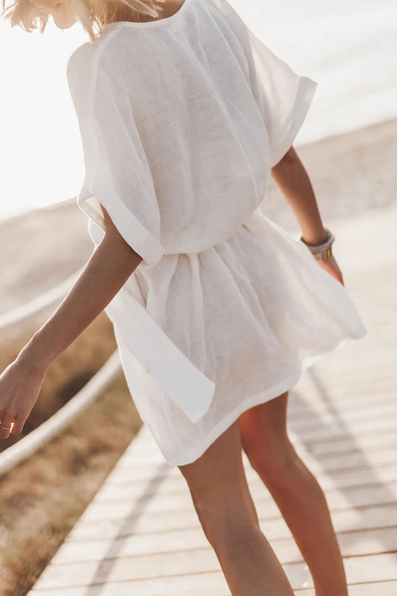 Relaxed Fit Summer A-Line Beach Dress