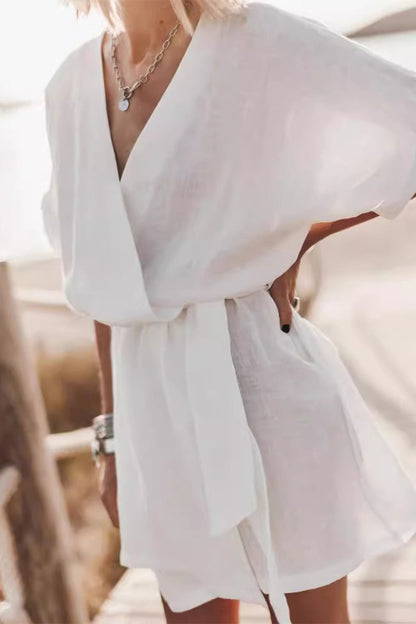 Relaxed Fit Summer A-Line Beach Dress