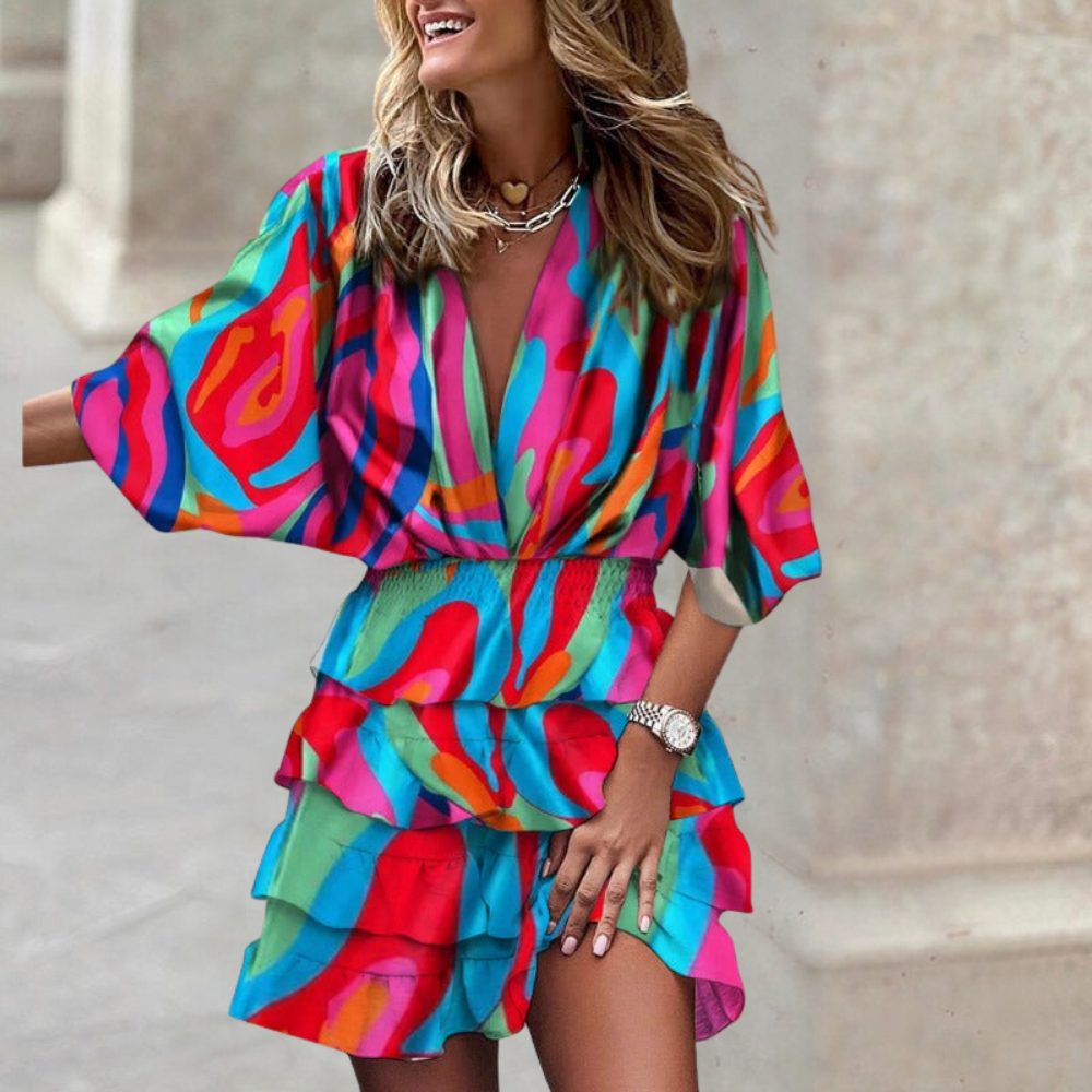 Vibrant Party Dress - Luxivelle