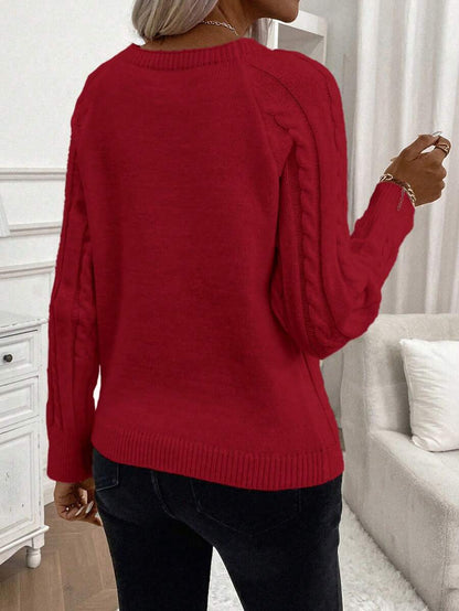 Classic Button Front Knit Sweater