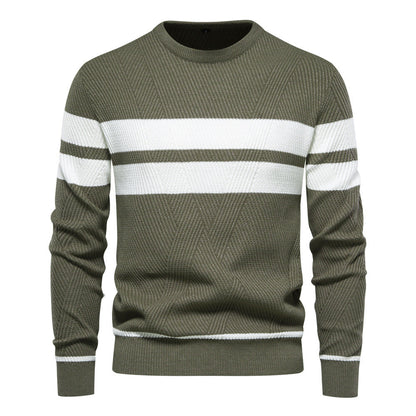 Relaxed Fit Horizontal Stripe Pullover