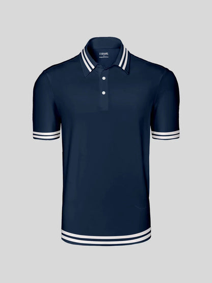 Summer Navy Blue UPF Polo Shirt for Men
