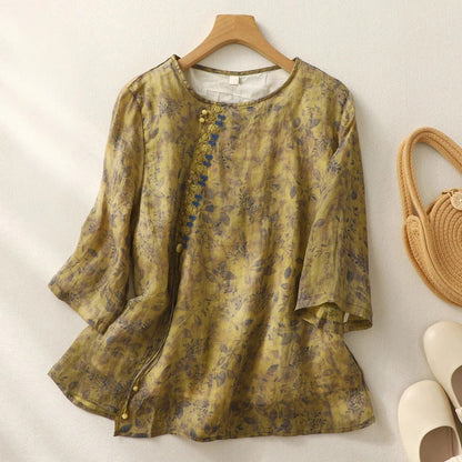 Casual Embroidered Loose Fit Top - Luxivelle