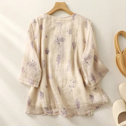 Casual Embroidered Loose Fit Top