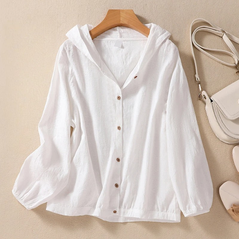 Casual Fit Hoodie Shirt - Luxivelle