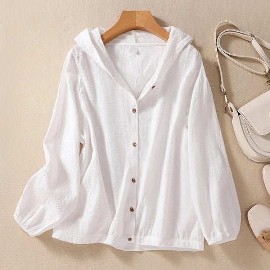 Casual Fit Hoodie Shirt - Luxivelle