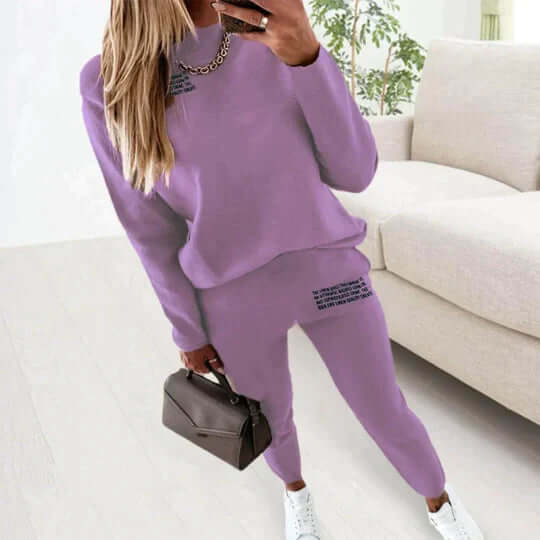 Comfy Graphic Print Women's Track Suit Set