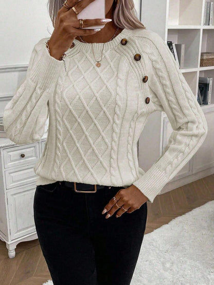 Classic Button Front Knit Sweater
