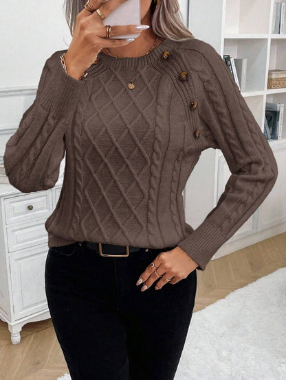 Classic Button Front Knit Sweater