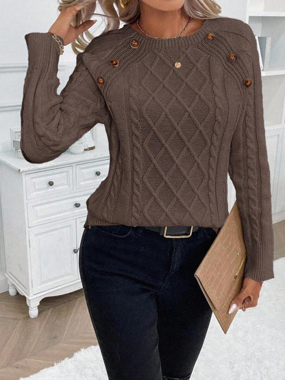 Classic Button Front Knit Sweater