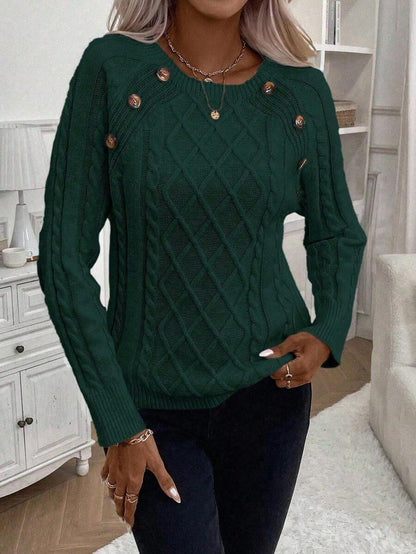Classic Button Front Knit Sweater