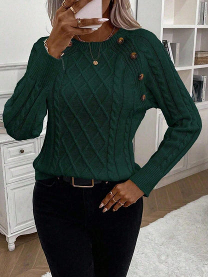 Classic Button Front Knit Sweater
