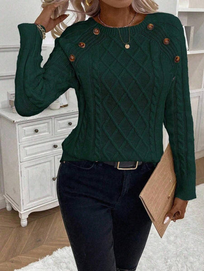 Classic Button Front Knit Sweater