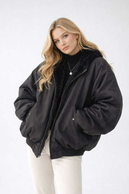 Warm Cozy Fall Bomber Jacket