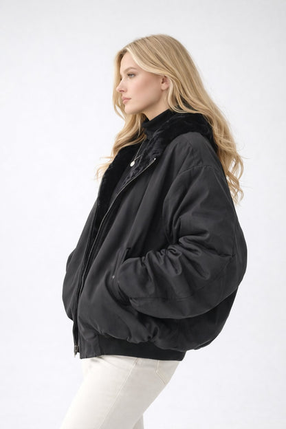 Warm Cozy Fall Bomber Jacket