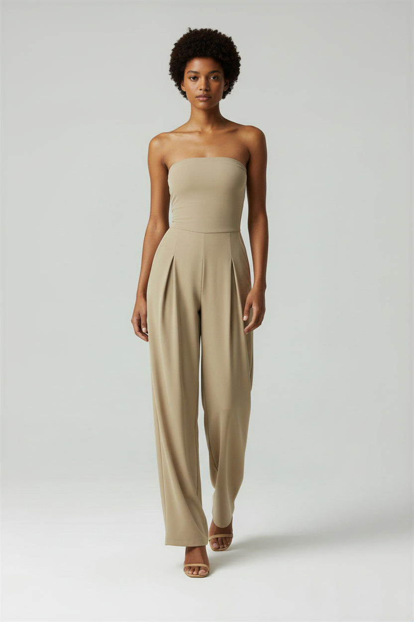 Luxurious Satin Evening Jumpsuit - Luxivelle