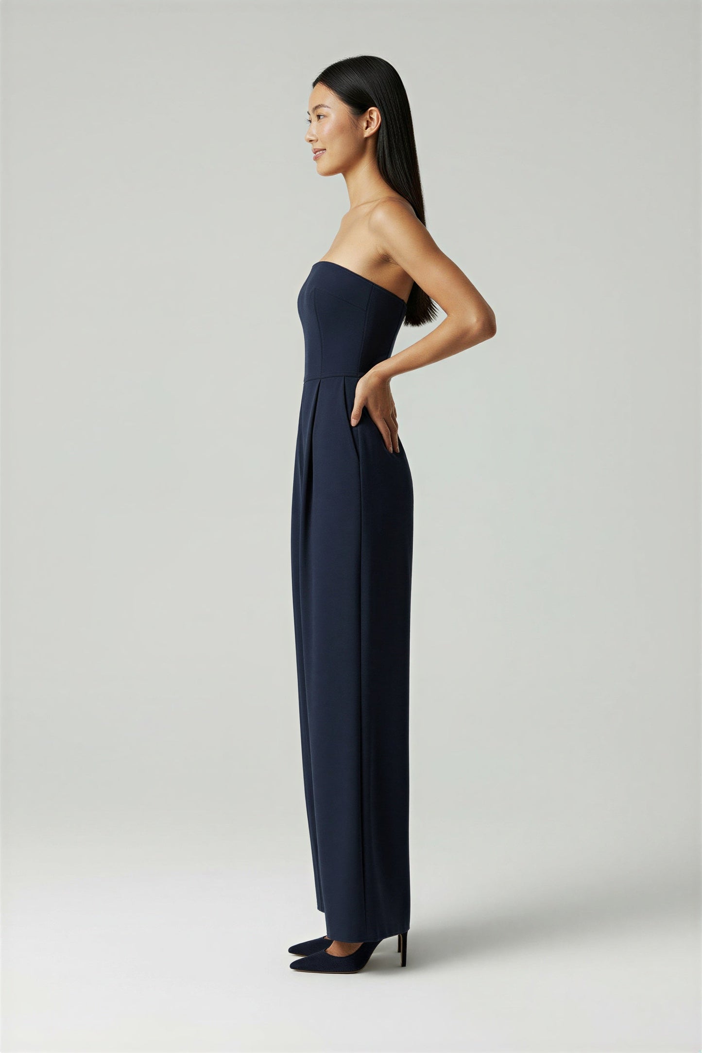 Luxurious Satin Evening Jumpsuit